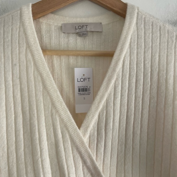 Loft Ribbed Wrap Sweater - S - Picture 5 of 6